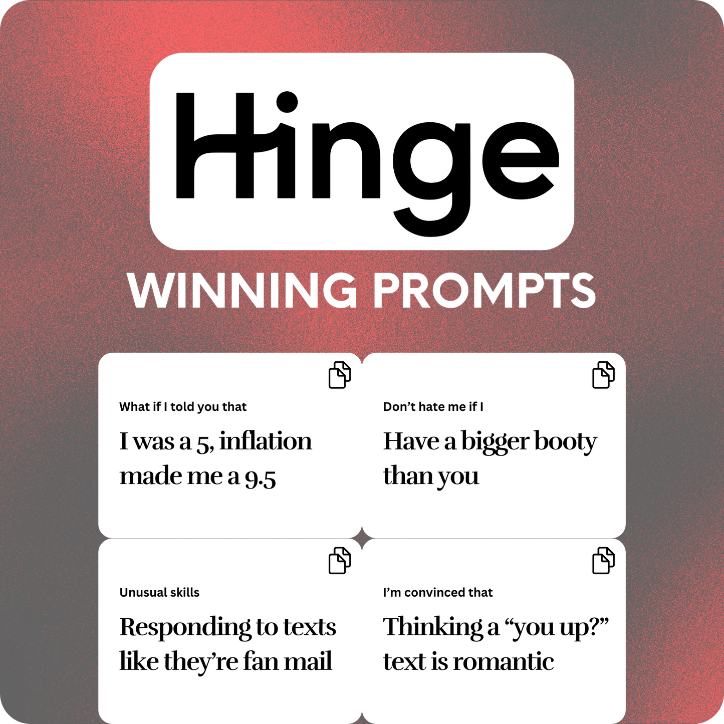 100 Hinge Prompts